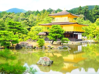 brown and white house near green trees and lake during daytime
