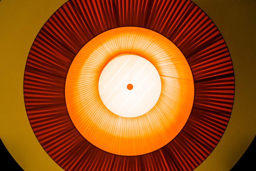orange and white round light