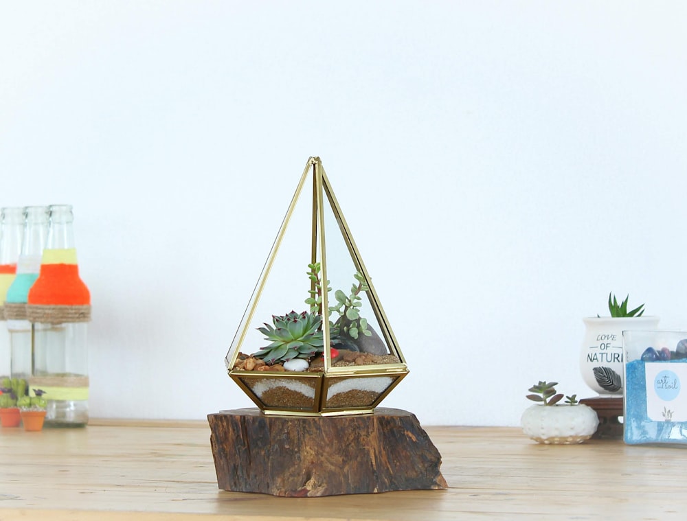 brown and white ceramic table decor