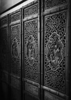 Wooden panels showcasing intricate, durable printed designs.