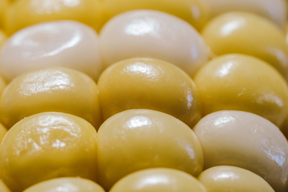 yellow corn on brown wooden table