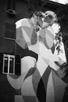 Abstract urban mural artwork featured on a limited edition t-shirt.