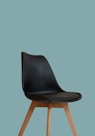 black and brown wooden chair