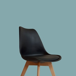 black and brown wooden chair