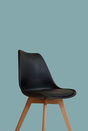 black and brown wooden chair