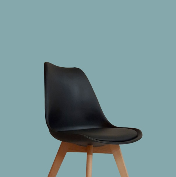 black and brown wooden chair