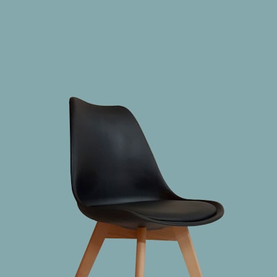 black and brown wooden chair