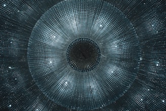 black and white round light