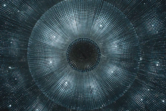 black and white round light