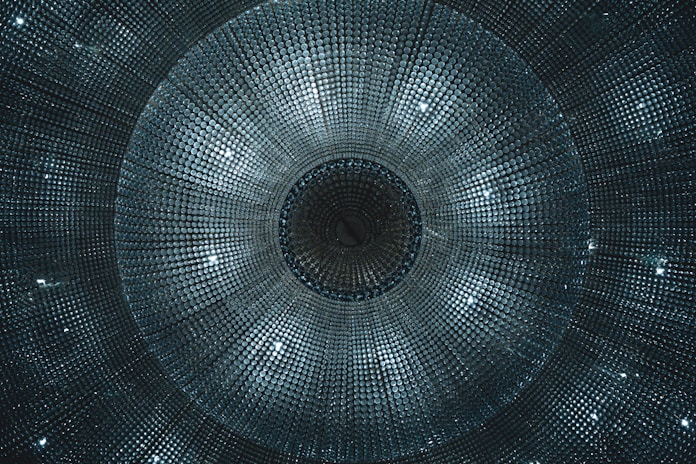 black and white round light