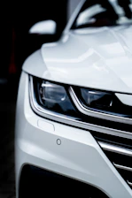 white car in close up photography