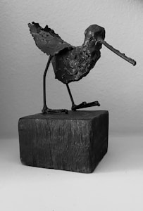 Rustic Wood & Metal Sculpture