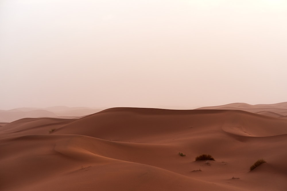 white sand under gray sky