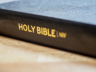blue and yellow box on brown wooden table