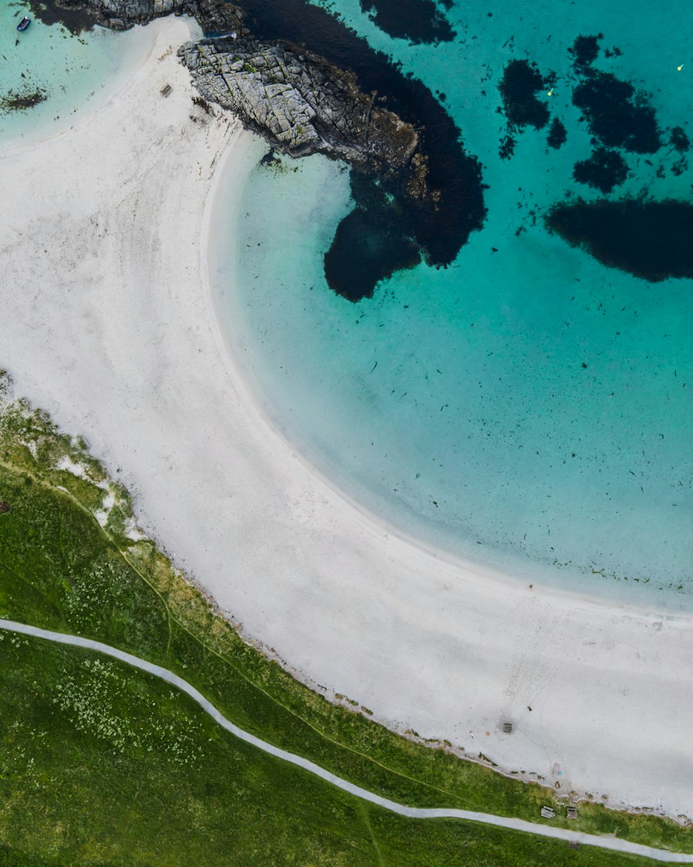 aerial view of green and white ocean water during daytime