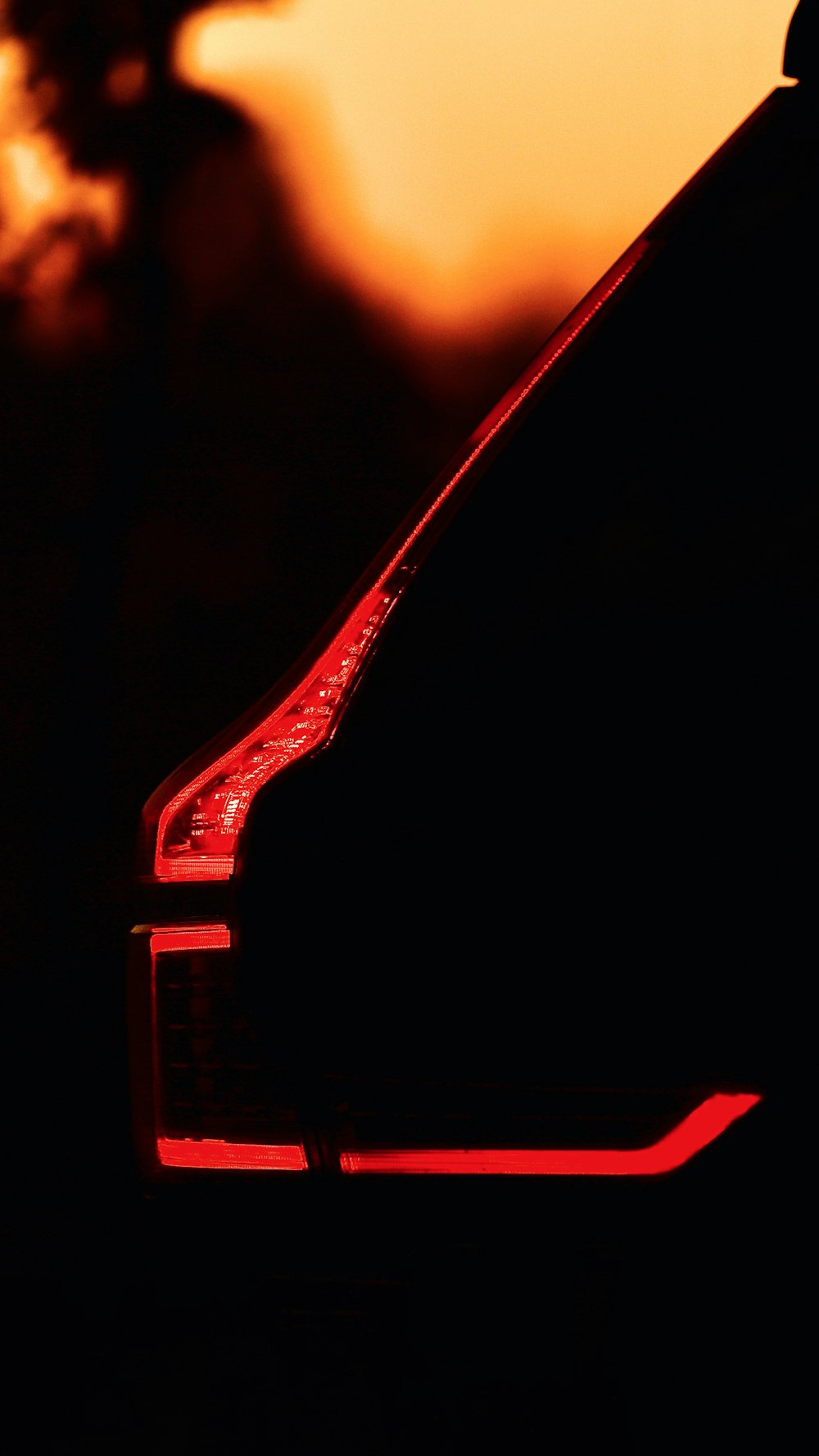 red light on black background