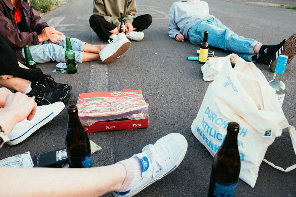 person wearing white and blue sneakers