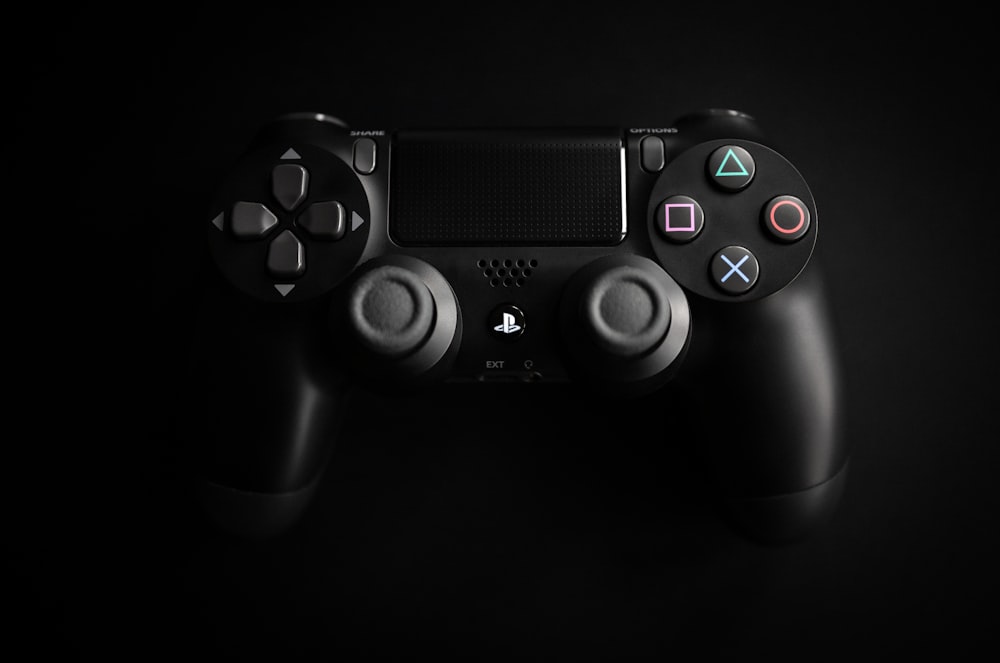 black sony ps 4 game controller