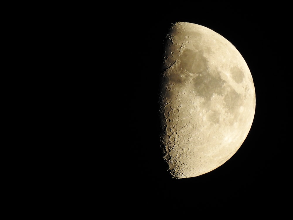 full moon in dark night sky