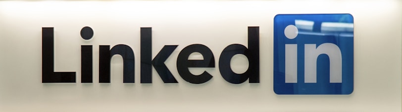The image features the LinkedIn logo, with the word 'Linked' in black text followed by 'in' inside a blue square.