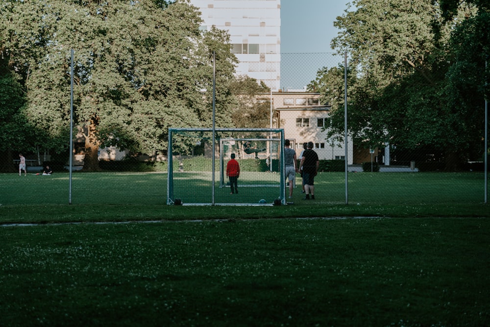 people playing basketball on green grass field during daytime