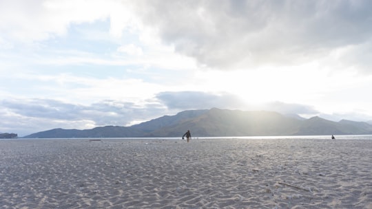 person walking on beach during daytime in Zambales Philippines