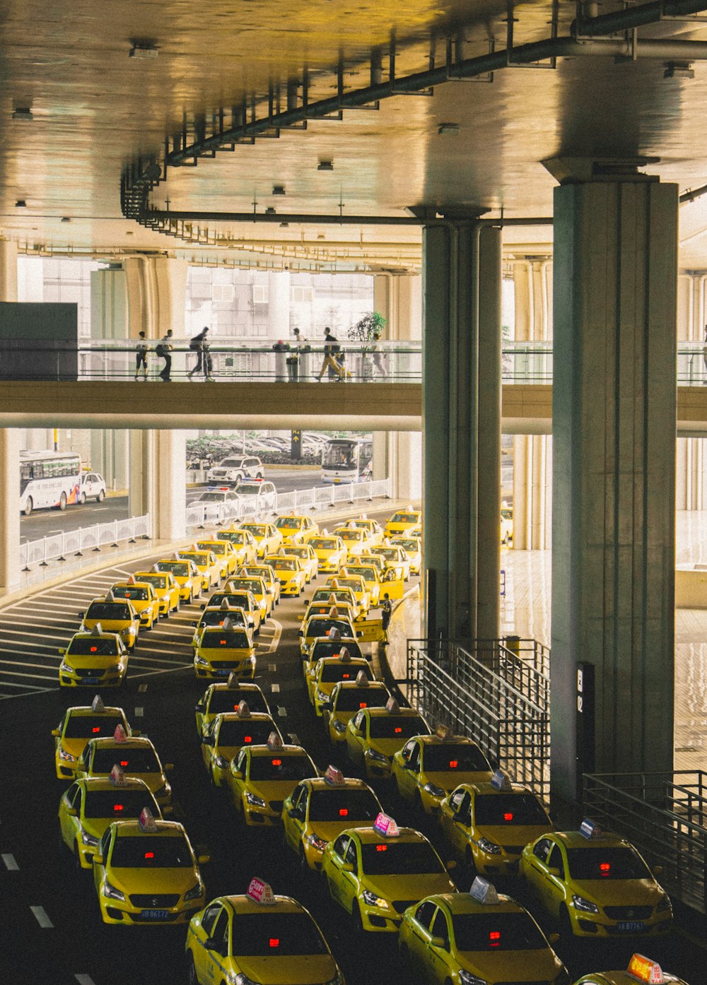 blue and yellow chairs inside building