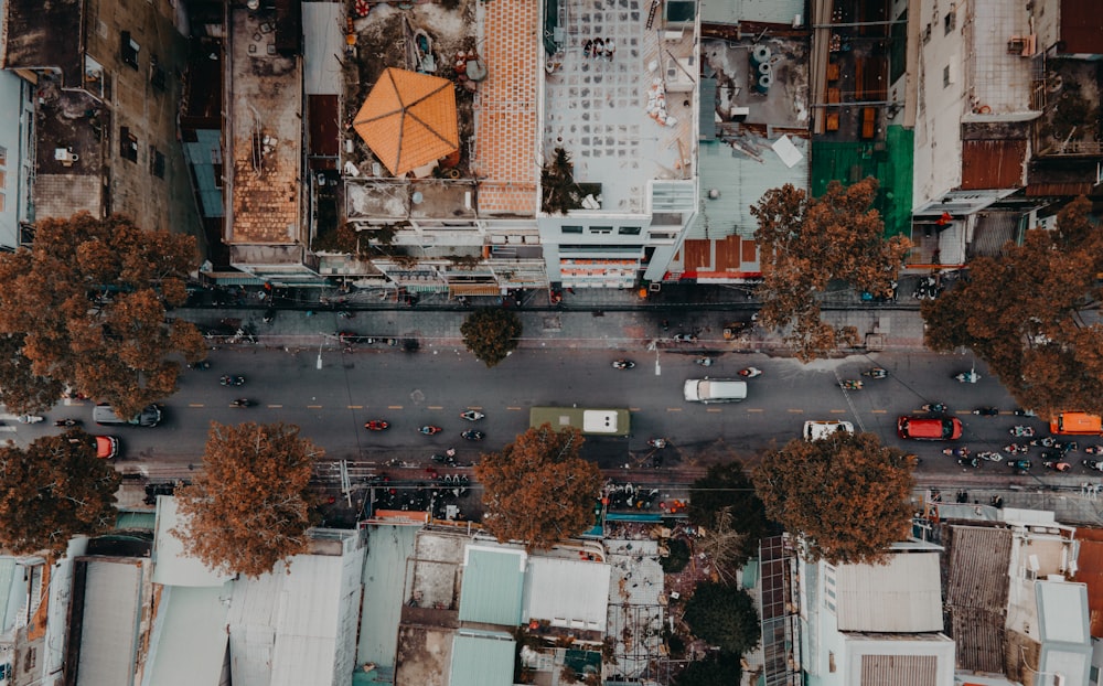 Vista aérea de los edificios de la ciudad durante el día