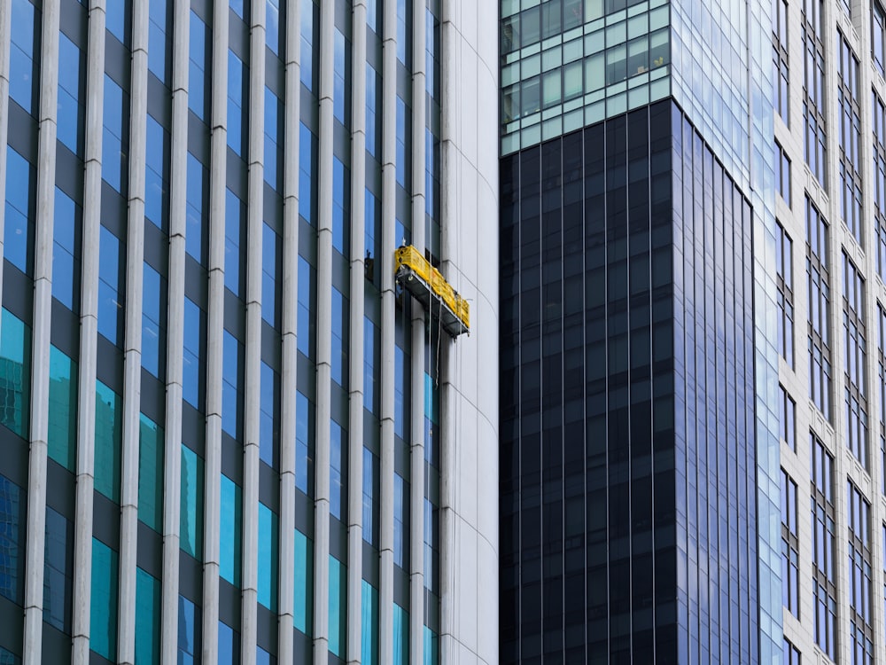 blue and white concrete building