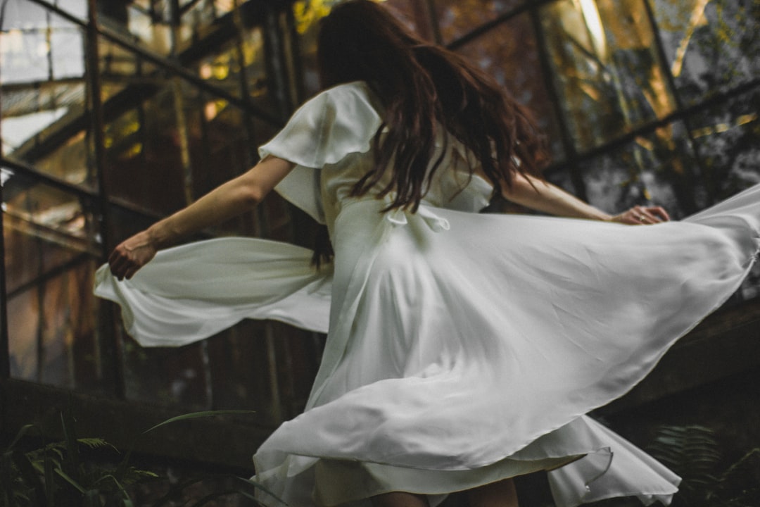 woman in white dress standing