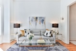 white and brown sofa set
