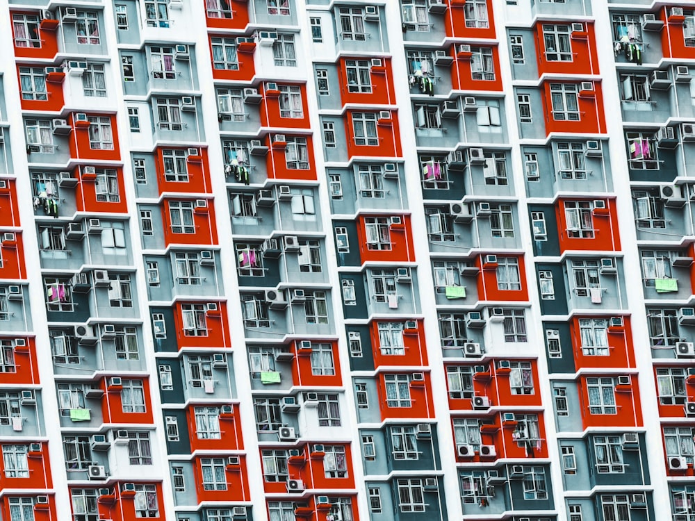 white and orange concrete building