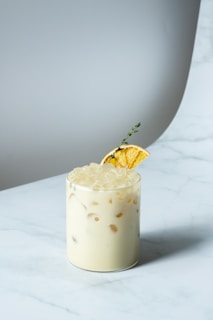 Refreshing granita served in a glass on a sunny day.