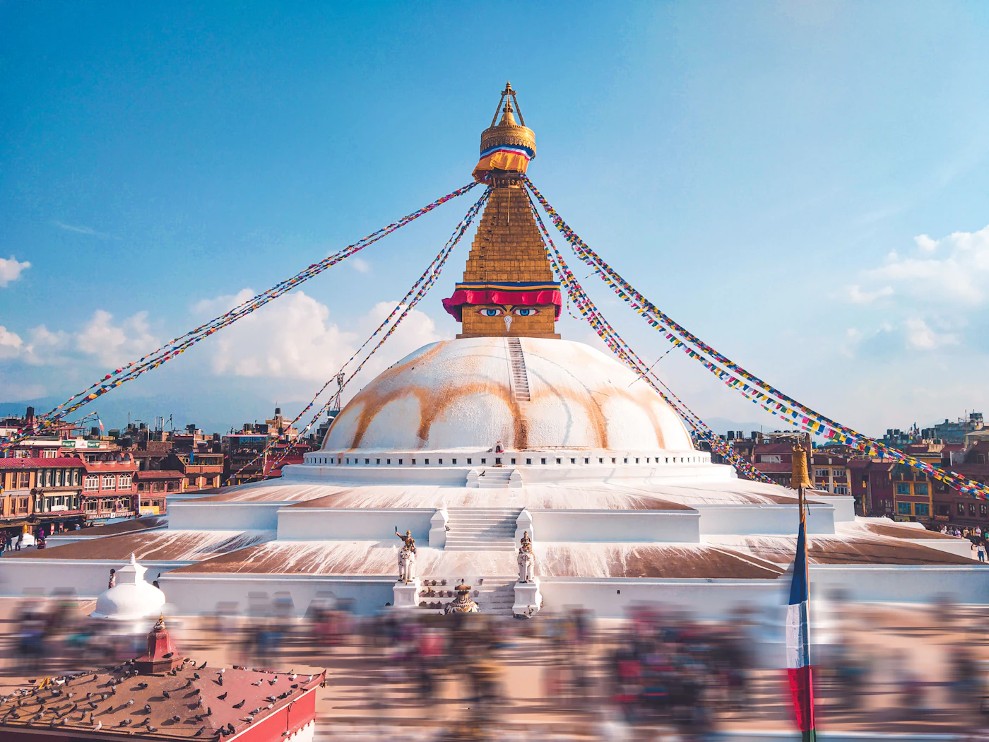 Around stupas, always walk clockwise.