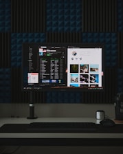 black flat screen computer monitor