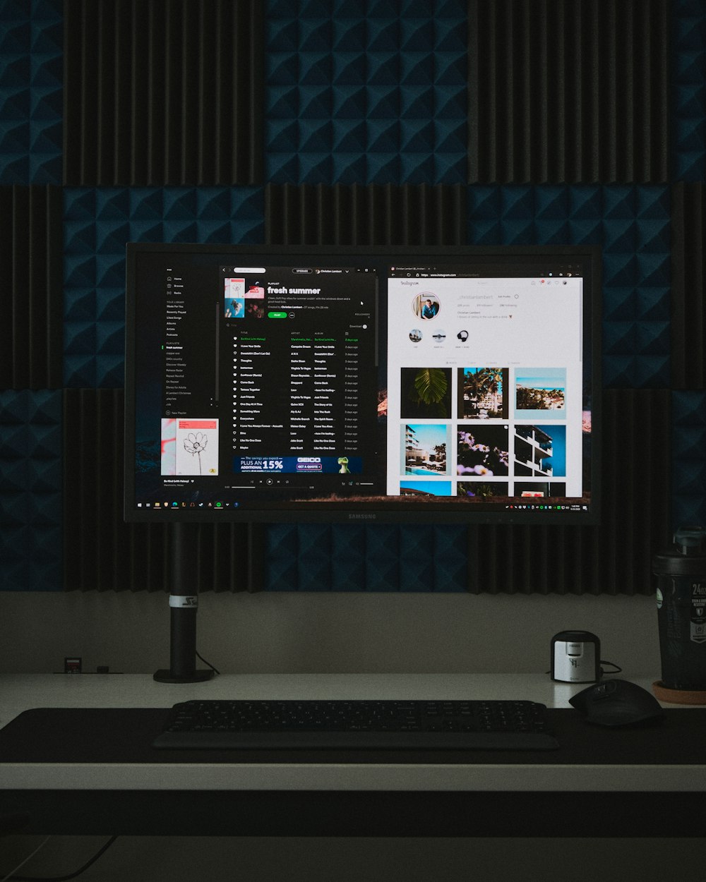 black flat screen computer monitor