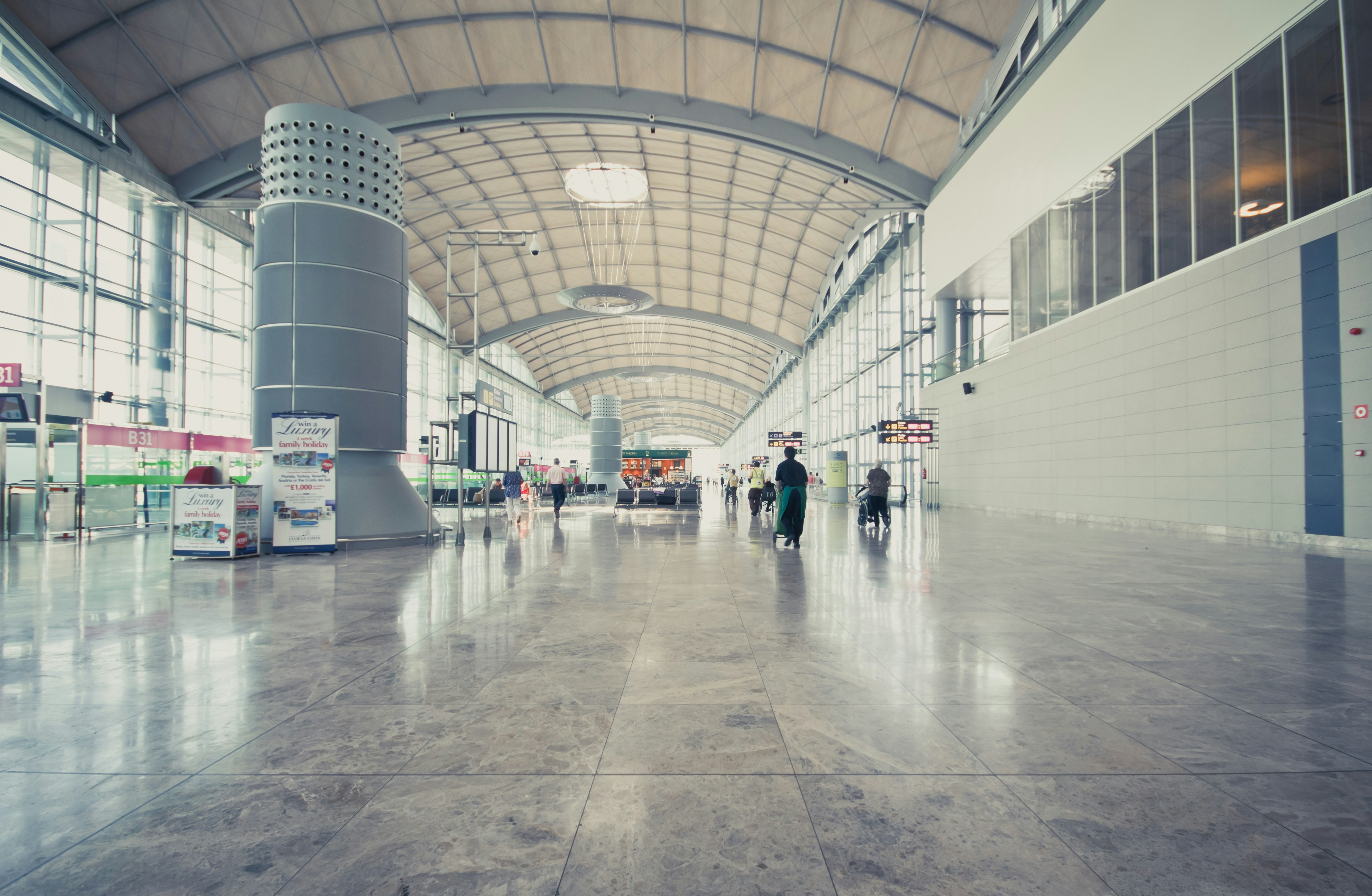 people walking inside building during daytime, Alicante airport, Spain