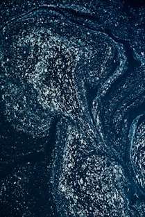 blue and white abstract painting