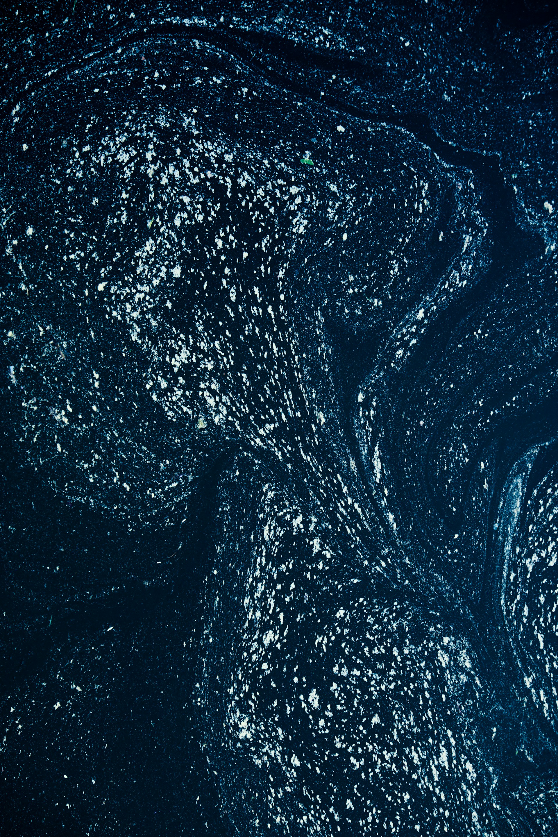 blue and white abstract painting
