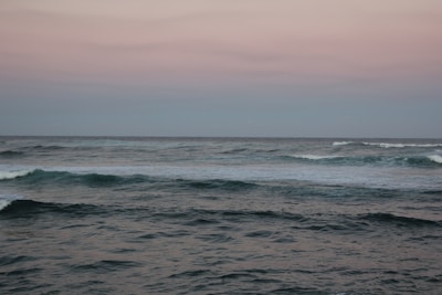 A calming ocean scene with gentle waves.