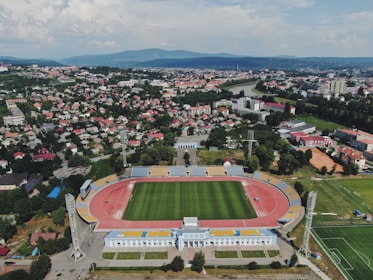 aerial view of football stadium during daytime