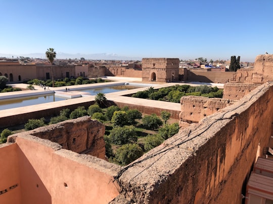 green trees near brown concrete building during daytime in El Badii Palace Morocco