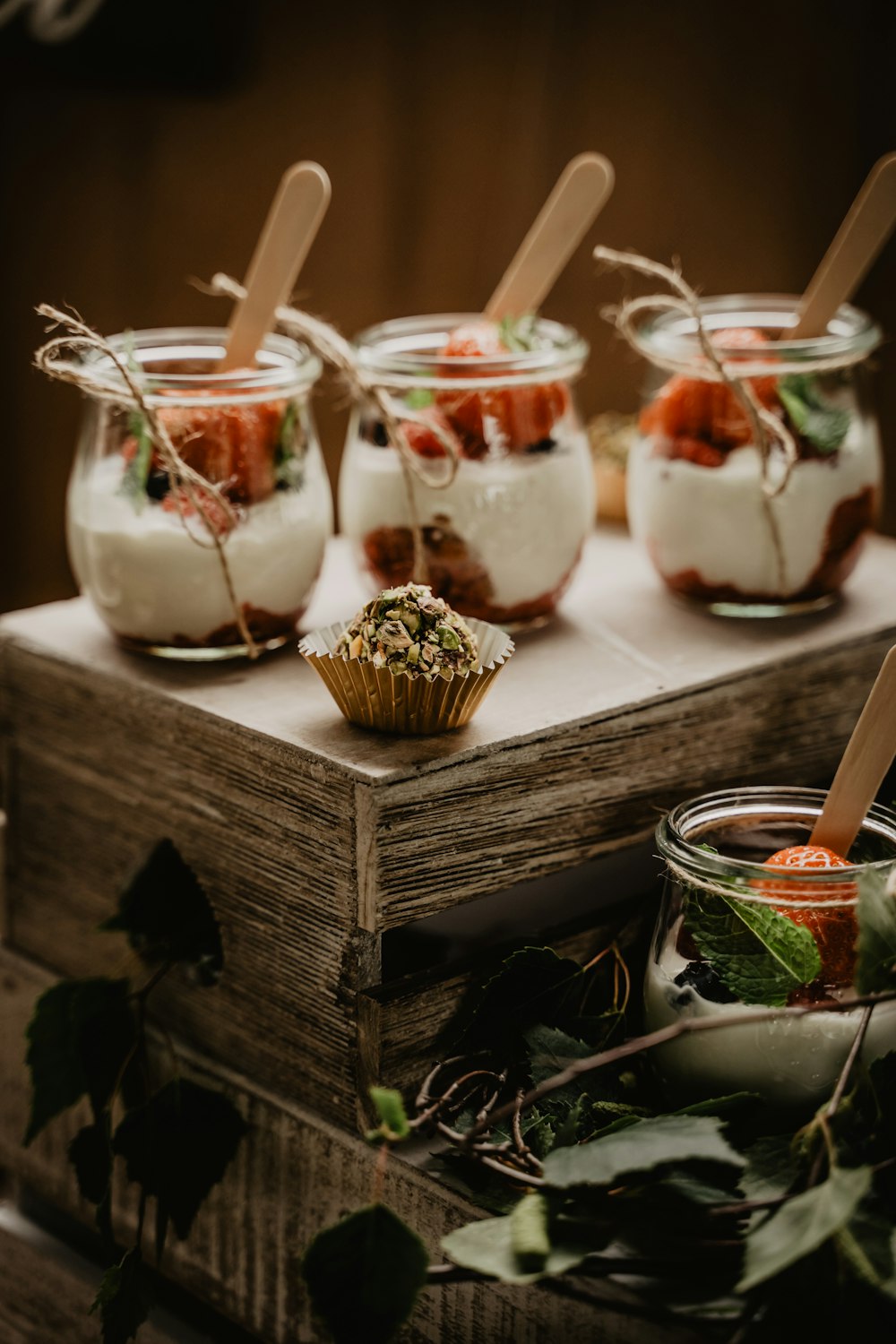 three white ceramic bowls with brown and white ceramic bowls