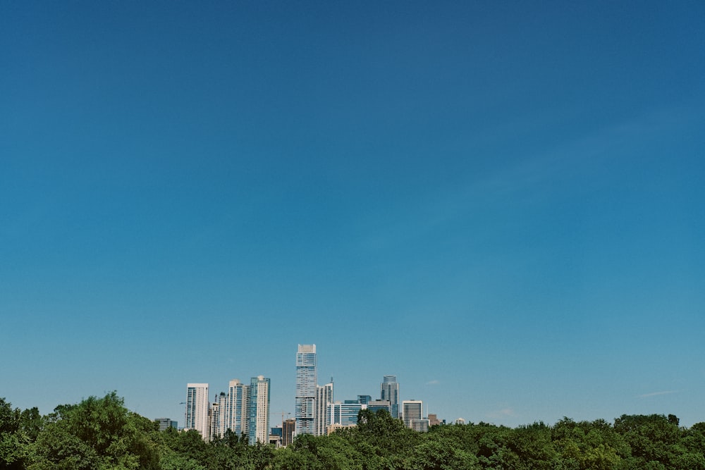 Horizon de la ville sous le ciel bleu pendant la journée