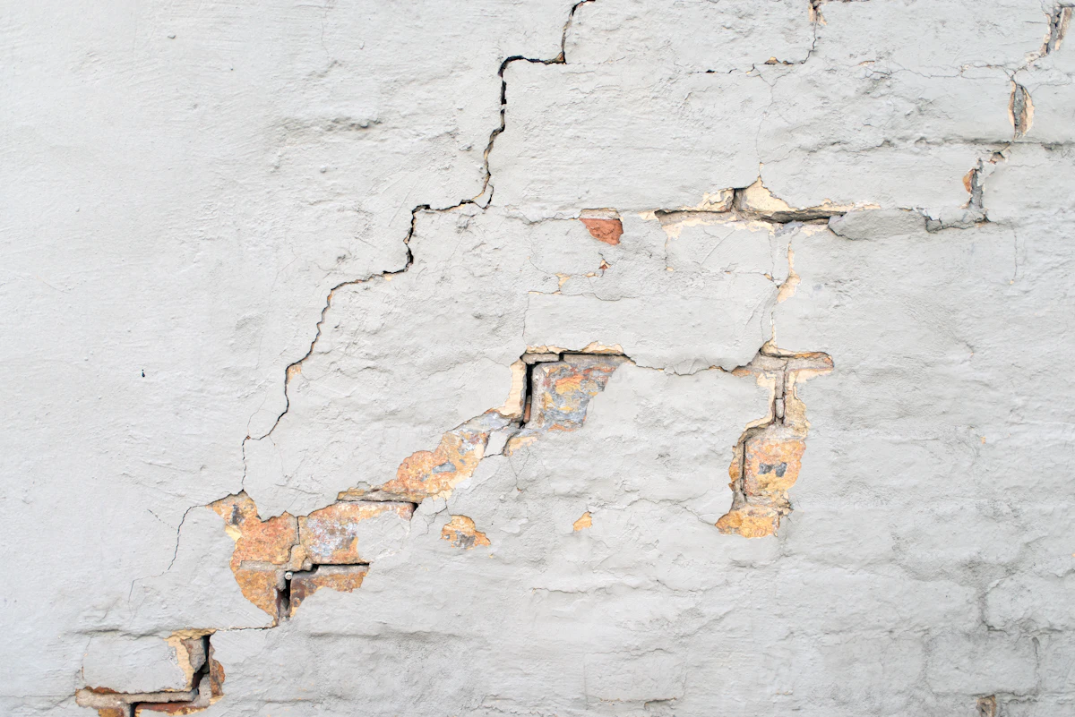 Concrete foundation wall texture