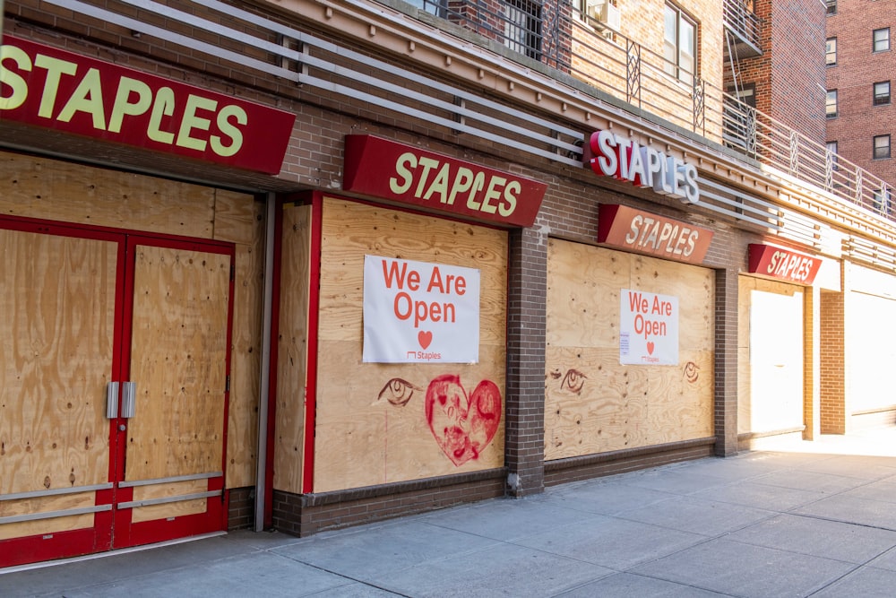 brown and red wooden store