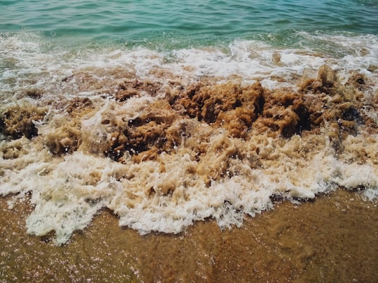 brown and white sea waves in Gokarna India