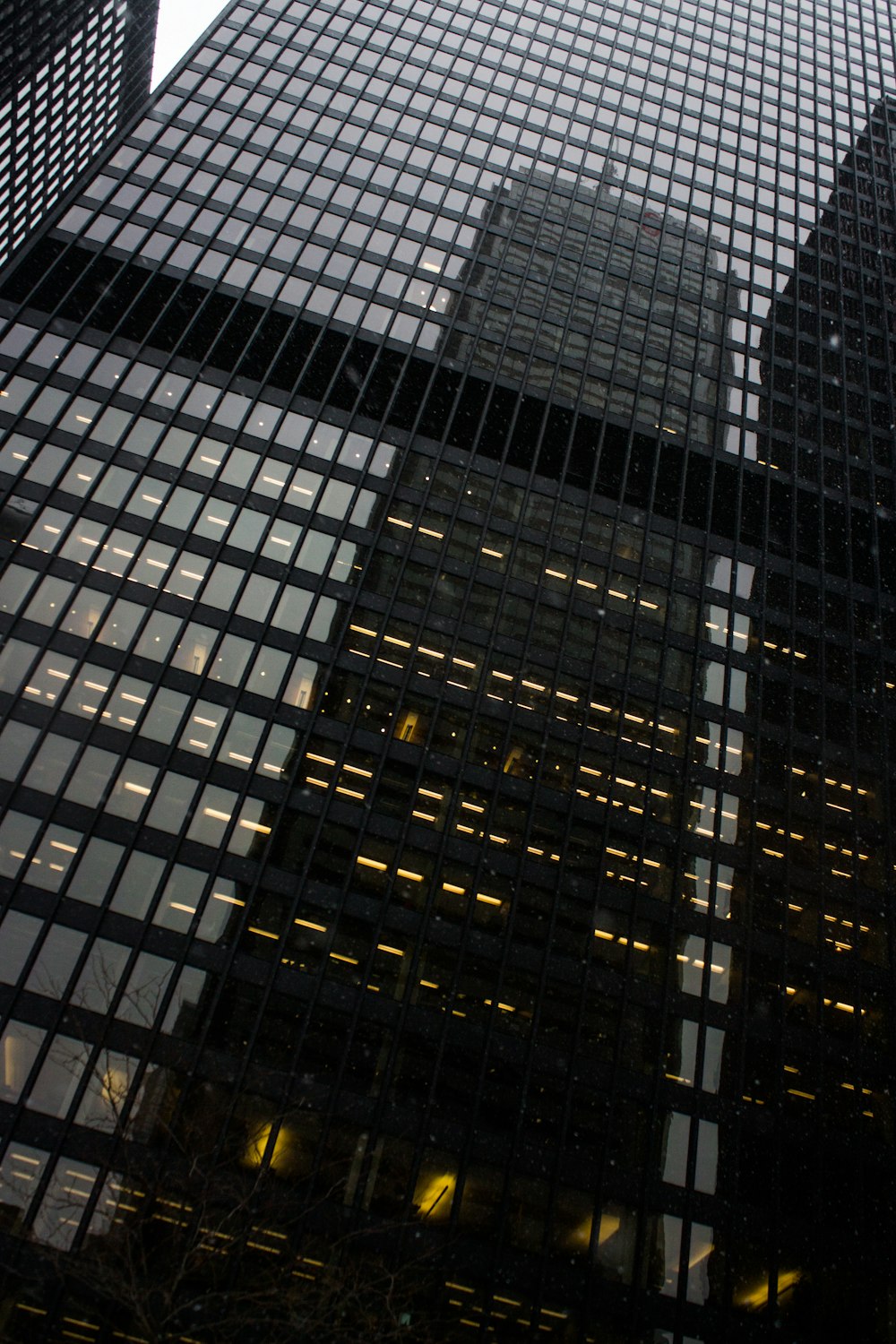 black and brown glass building