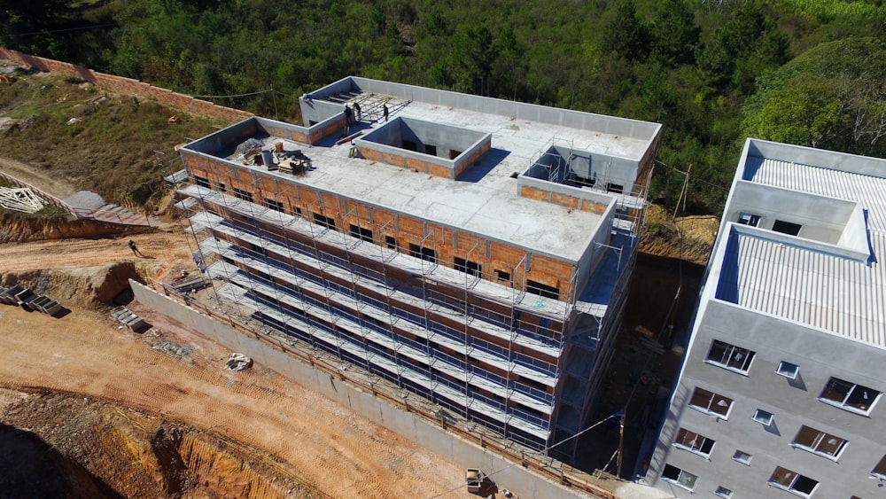 white and black concrete building