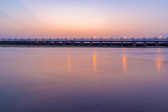 bridge over the sea during sunset in Durgapur India